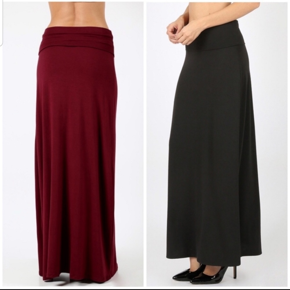 Last 1 NEW Plus Size NAVY Maxi Skirt - Picture 3 of 5